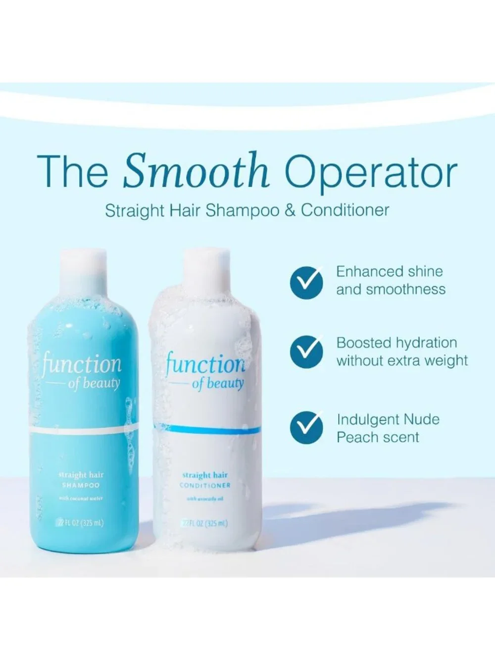 Hydrating Anti-Frizz Shampoo & Conditioner Set - Sulfate-Free, Lightweight Duo